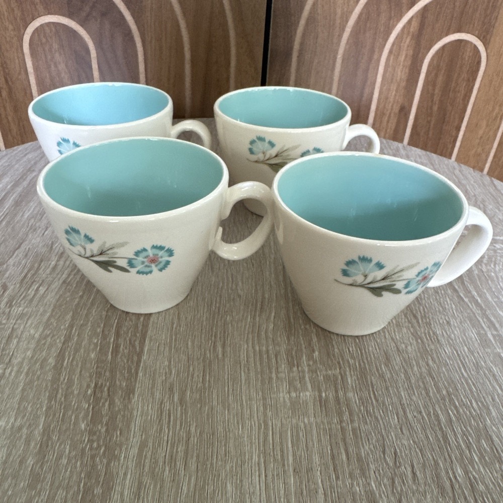 Coffee/Tea Cup Taylor Smith Bridal Wreath Set of 4 1960's